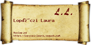 Lopóczi Laura névjegykártya